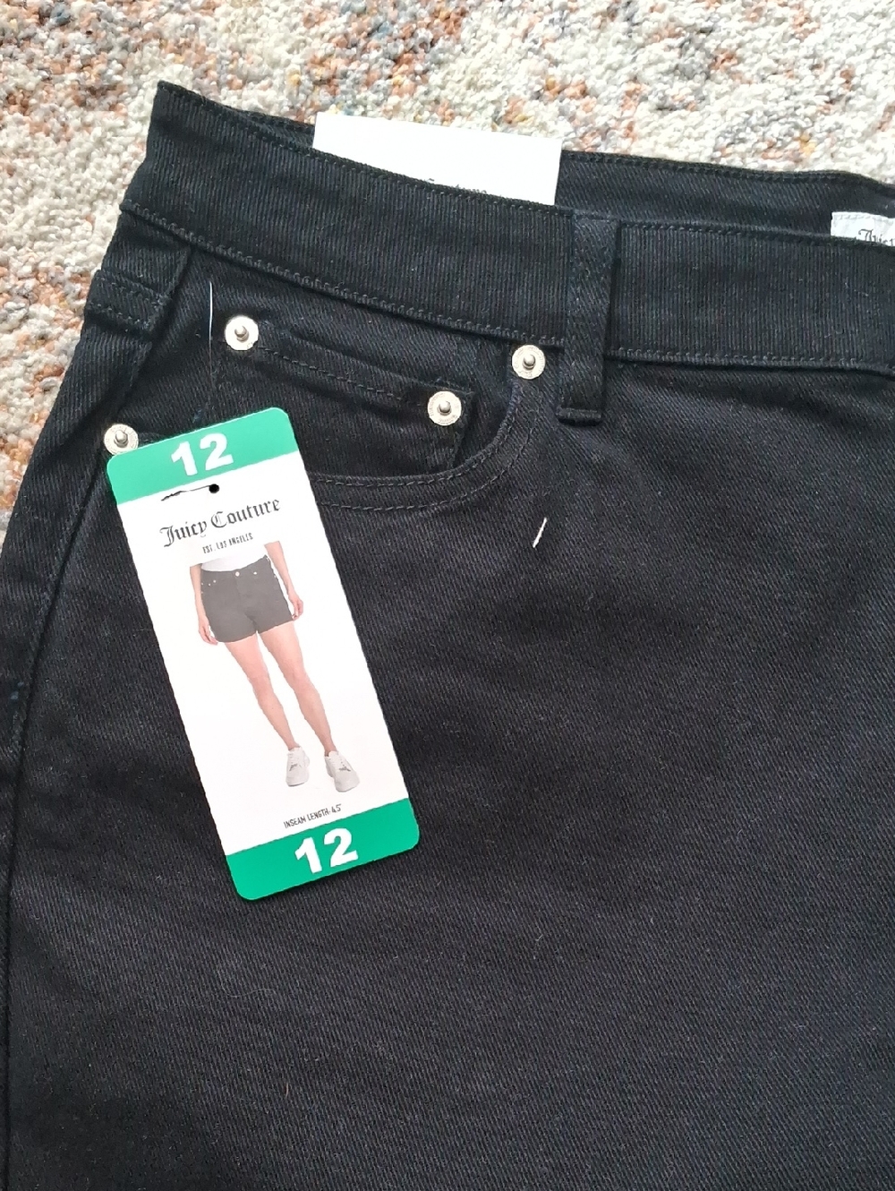 Juicy Couture Black High-Rise Women's Jean Short🎉🎉🎉Size-12